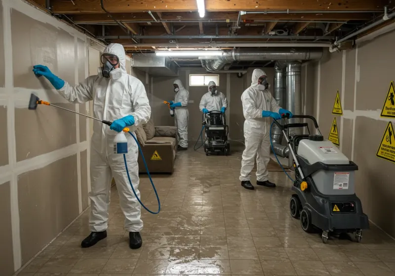 Basement Moisture Removal and Structural Drying process in Walnut Creek, CA